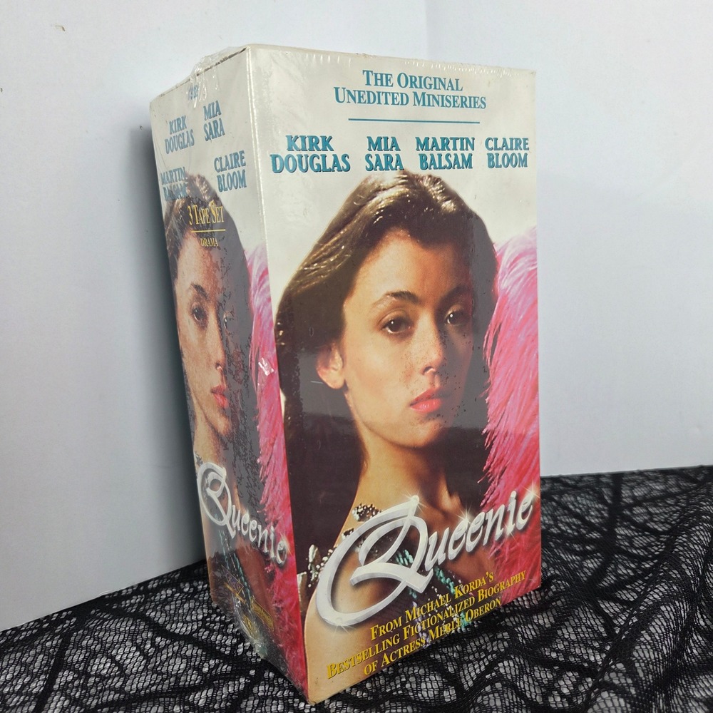 Queenie Original Unedited Miniseries 3-Tape VHS Box Set Mia Sara Kirk Douglas